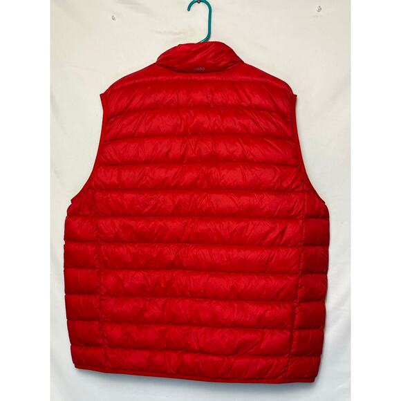 Eddie Bauer Mens Size XL Red Down Quilted Vest Zip Up Lightweight EB560 Packable - Picture 2 of 6